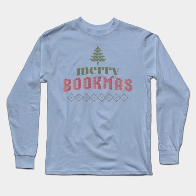 Bookish book Christmas holiday gifts & librarian gift for book nerds, bookworms Long Sleeve T-Shirt by OutfittersAve